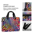 thumbnail image 4 of FORMRS 16" Laptop Bag Carrying Sleeve Case with Handle Travel Shoulder Briefcase, Colorful Wavy Plaid, 4 of 8