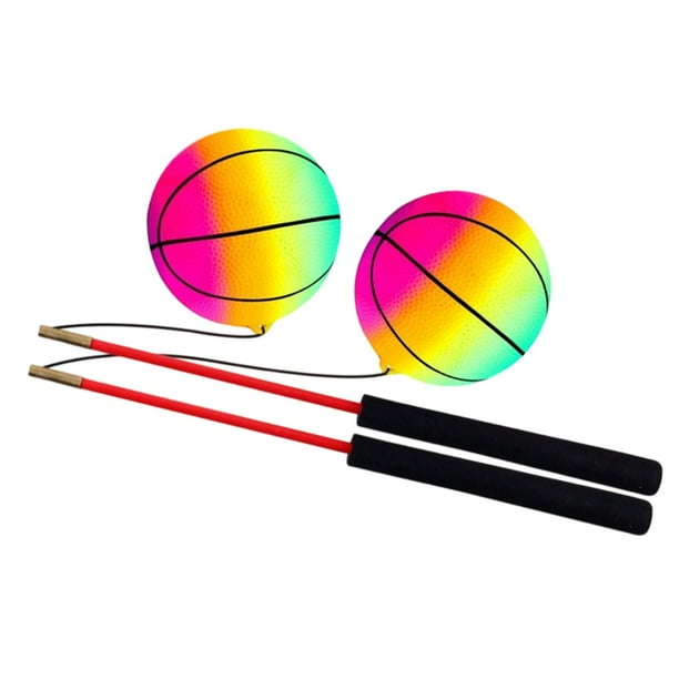 Pelota de ejercicio para exteriores con asas de espuma, para estirar brazos y hombros, ideal para lanzar con las manos para adultos mayores y niños. Vistoso
