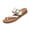 White, variant on Womens Flat Sandals Toe Ring Slip-On Slides Comfort Low Wedge Thong Sandals for Summer Beach, Red Size 6