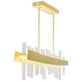 thumbnail image 4 of CWI Lighting Guadiana Glass LED Chandelier in Clear/Satin Gold, 4 of 7