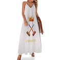 thumbnail image 1 of Vestido sin mangas con mazos de croquet y corona, ropa de mujer, vestido largo, vestidos de fiesta de verano para mujer, 1 of 7