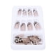 thumbnail image 5 of 24 Uds. Uñas postizas con estampado de leopardo y perlas de imitación, cobertura completa para niñas, herramienta de manicura con punta de uña falsa, 5 of 8