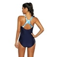 thumbnail image 2 of Charmo Women's One-Piece Swimwear Sports Racerback Beachwear Athletic Monokini Bikini Bathing Suit, 2 of 7