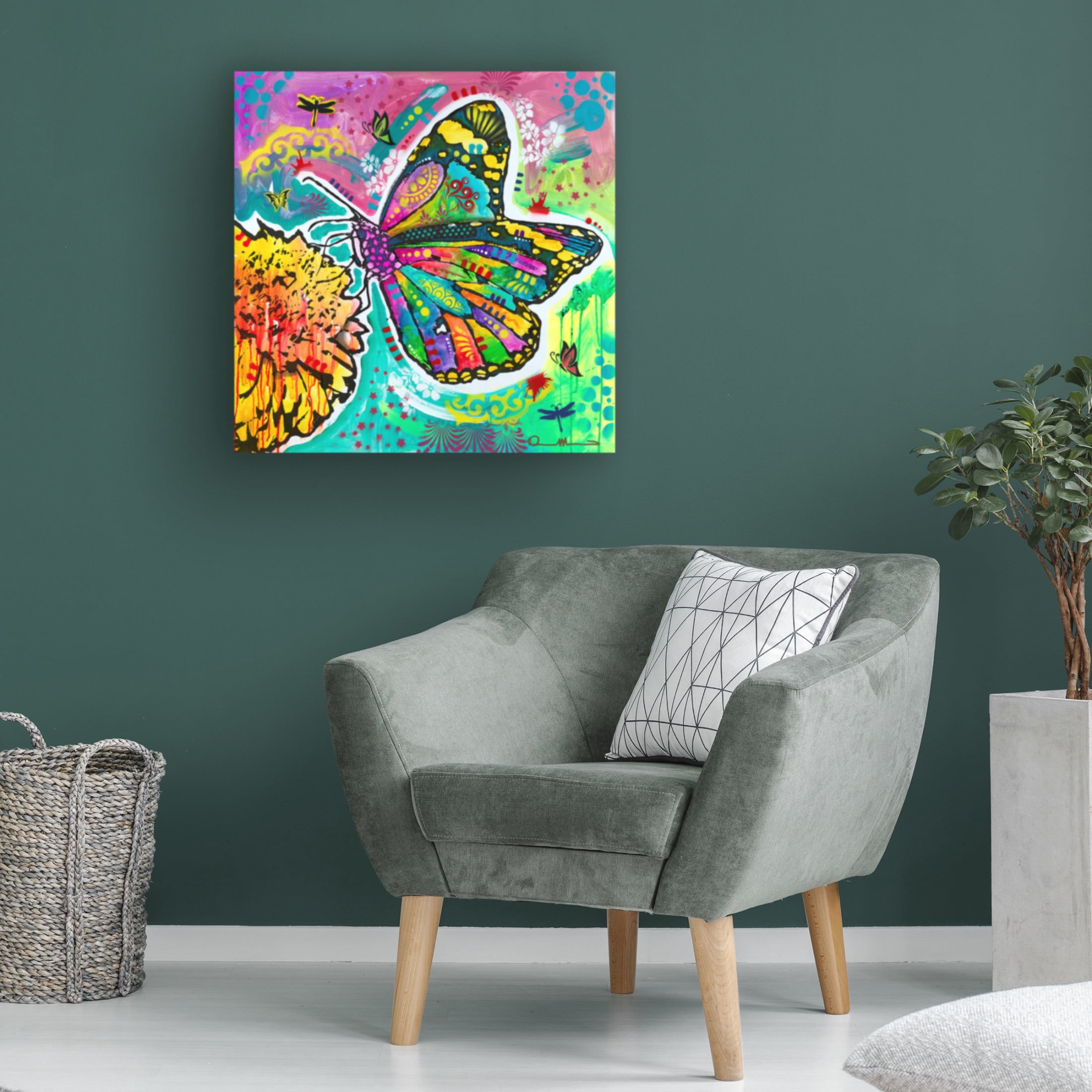 Canvas Wall Art - Dean Russo 'Dandyfly' Wall Art for Living Room, Bedroom, or Office Décor by Trademark Fine Art - 24 x 24 Inches