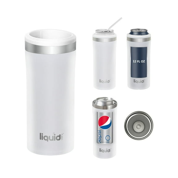 Icy Bev Kooler Skinny Can Insulator, Double-Wall Vaccum-Sealed Stainless Steel / Grand Fusion - Liquid Fusion