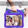 thumbnail image 4 of Case Compatible With iPad Mini 7 (A17 Pro)2024/6th Gen,Kids Friendly,With Handle and Contractible Kickstand,Lightweight Shockproof Rugged EVA Drop-proof Anti-fall Cute Cover Case,Purple, 4 of 6