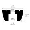 thumbnail image 2 of 9pcs Tope de goma para muebles, patas de altavoz, almohadillas de piso, D31x29xH22mm, 2 of 7