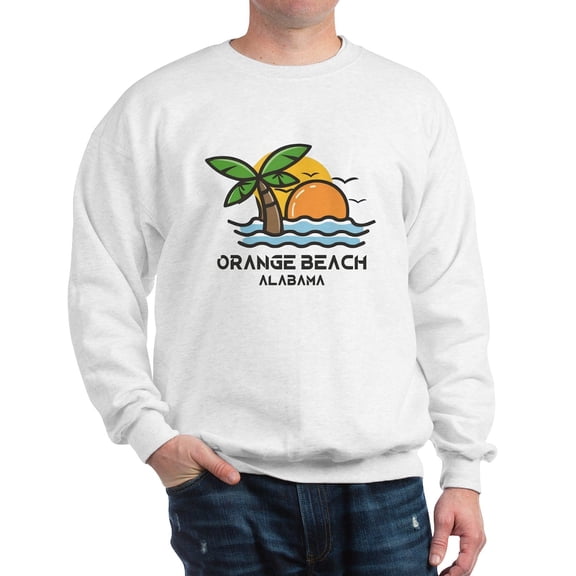 CafePress - Alabama Orange Beach Sweatshirt - Crew Neck Sweatshirt
