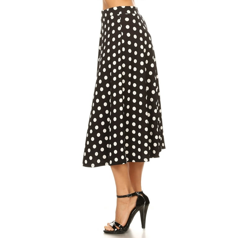 Women s Polka Dot Pattern Skirt Walmart