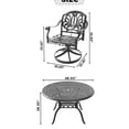 thumbnail image 5 of All-weather Aluminum Construction, Smooth Rotation / Garden Dining with Comfortable Backrest and High-temperature-resistant Coating, 5 of 6