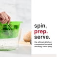 thumbnail image 2 of Easy Spin 2 AquaVent Large Salad Spinner - Salad Spinner with Pull Cord - Salad Bowl for 4 to 6 Servings - Manual Vegetable and Fruit Dryer - Vegetable Spinner with Brake - Green, Large, 2 of 3