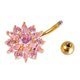 thumbnail image 3 of s de de circonita con flores , barra de , joyería para perforaciones corporales Sunnimix Anillo del ombligo, 3 of 8