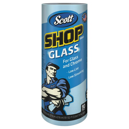 Scott Professional Glass & Chrome Shop Towels, Low Tint, Low Streaking, 90 (Best Way To Take Tint Off Car Windows)