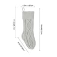 thumbnail image 4 of Cable Knit Christmas Stockings, 18 Inch Diamond Pattern Hanging Stocking, Indoor Outdoor Festive Christmas Decorations for Fireplace Mantel, Christmas Tree, Storage Candy and Christmas Holiday Gifts, 4 of 7
