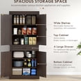 thumbnail image 3 of 71" Kitchen Pantry with 4 Doors and 2 Cabinets / Provides Storage for Household Essentials, 3 of 5