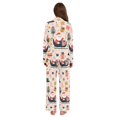 thumbnail image 3 of FORMRS Womens Pajama Set Long Sleeve Top and Pants with Pockets Soft Comfy Lounge Sleepwear, Sizes S-2XL, Beige Christmas Santa, 3 of 7