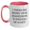 White/Pink, variant on Funny Grandmom Gifts - I Think Me Being Your Grandmom Is Enough Of A Gift - Two Tone Coffee Mug for Graduation - Gifts from Family to Grandmom
