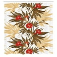 thumbnail image 3 of Ambesonne Vintage Shower Curtain, Exotic Climbing Ivy, 69"Wx70"L, Brown Sand Brown Red, 3 of 5