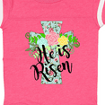 thumbnail image 4 of Inktastic He is Risen Floral Print Cross with Beautiful Flowers Boys or Girls Baby Bodysuit, 4 of 5