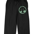 thumbnail image 2 of Magic the Gathering Green Mana Men's Black Sleep Pants-Small, 2 of 7