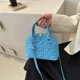 thumbnail image 2 of Bolso de mano para mujer, Bolso de cuero PU, Bolso de mano elegante Simple, bandolera (azul), 2 of 6