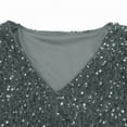 thumbnail image 3 of WTXUE Women's Trendy Casual V Neck Real Sequin Tops Long Sleeve T Shirt Fashion Plus Size Tops Fall Shirts Glitter Pullover Sparkly Party Blouse Loose Tunic Tops Grey S, 3 of 9