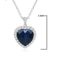 thumbnail image 4 of Heart of The Ocean Created 12ct TW  Blue and White Sapphire Necklace, 4 of 4