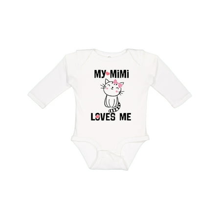 

Inktastic Mimi Loves Me Grandchild Girls Girls Long Sleeve Baby Bodysuit