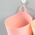thumbnail image 5 of Small Hanging Trash Can Hangable Desktop Trashcan Student Desk Pen Holder Wall Mounted Mini Small Storage Bucket Pink, 5 of 5