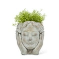 thumbnail image 1 of Cache-pot Gris Tête dans les Mains, 1 of 2