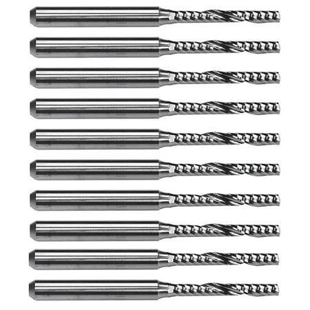 

10 PCS 2mm x 15mm Carbide Single Flute End Router Bit for Engraving Machine