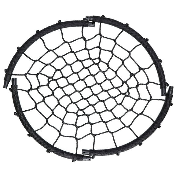 SAZYY Spider Web Swing Set 40" Waterproof Round Outdoor Nest Spinner Web Tree Swing 600 lbs Weight Capacity Durable Steel Frame w/Adjustable Nylon Ropes Kids, Teens Adults (Black)2pcs
