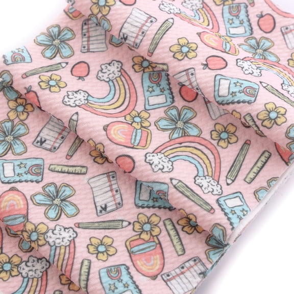 Pastel Back to School Bullet Fabric 6" Strip