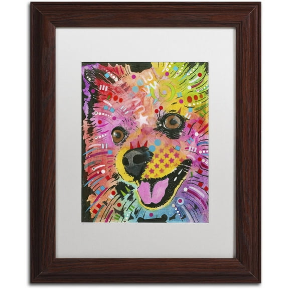 Trademark Fine Art "15" Canvas Art by Dean Russo, White Matte, Wood Frame