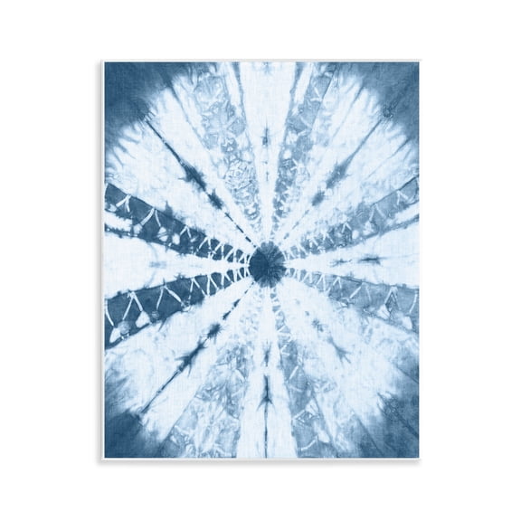 Stupell Industries Blue Tie Dye Sunburst Abstract Painting Unframed Art Print Wall Art, 11 x 14