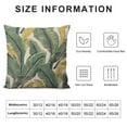 thumbnail image 5 of Leisuo Tropical Palm Leaves Throw Pillow Case - Banana Jungle Leaf Seamless Floral Pattern - Home Sofa Decorative white, 5 of 5