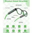 thumbnail image 2 of Kids Smart Bluetooth Glasses, UV400 Blue Light Blocking Glasses, Works with iOS/Android for Kids 6-12 (Blue), 2 of 8