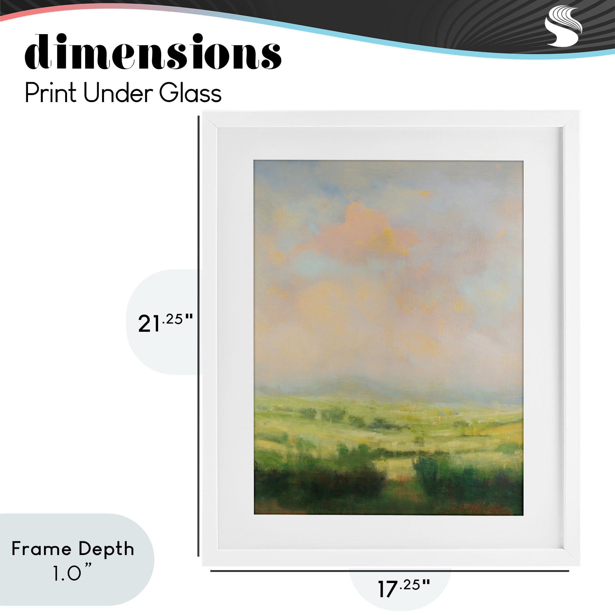 Stupell Industries Springtime Farnese Landscape White Framed Print Under Glass, design by William McCarthy