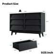thumbnail image 3 of DEALTOPS Vintage Dresser with 6 Drawers in Bevel Design, Versatile Spacious Storage Cabinet, Black, 3 of 8