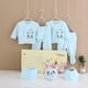 thumbnail image 1 of Baby Outfit Soft Cotton Long Sleeve Shirt Long Pants Bib Single Breasted Infants Clothing Set Blue 59cm / 23.23in, 1 of 1