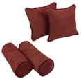 thumbnail image 2 of Double-corded Solid Microsuede Throw Pillows with Inserts (Set of 4) 9818-CD-S4-MS-RW, 2 of 2