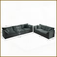 thumbnail image 5 of Mid-Century Modern 3-Seater Gray Chenille Sofa with 5 Pillows - Sturdy Solid Wood Frame for Living Room, 5 of 10