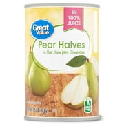 Great Value Pear Halves in Pear Juice, 15 oz