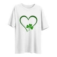 thumbnail image 4 of Erwazi St Patricks Day Womens Plus Size T-Shirts Short Sleeve Summer Crewneck Tee Shamrock Funny Clover Graphic Tops, 4 of 4
