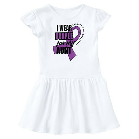 

Inktastic Chronic Pain I Wear Purple For My Aunt Gift Baby Girl Dress
