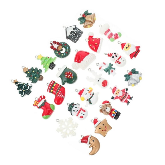 Worgeous DIY Jewelry Making Resin Pendant Snowman 24 Pcs 1.18X0.79X0.20inch