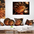 thumbnail image 4 of Designart Dark Orange Fractal Flower Digital Art - Floral Throw Pillow - 12x20, 4 of 5