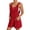 F-488Red, variant on ZHOGXU Women's Jumpsuit Sleeveless Suspenders Solid Color Button Front Comfortable Loose Fit Romper With Pockets For Everyday Wear,Beige,L