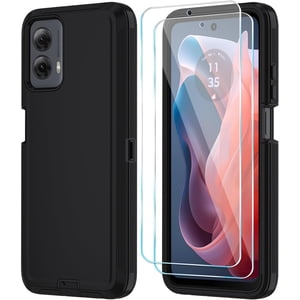 HCTian Coque pour Motorola Moto G Power 5G 2024 Cas avec HD Protecteur d'écran, résistant aux chocs & Cover Phone Case pour Moto G Power 2024