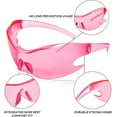 thumbnail image 4 of FEISEDY Futuristic Sunglasses, Fashion Alien Y2K Wrap Around for Women Men B4135, 4 of 14